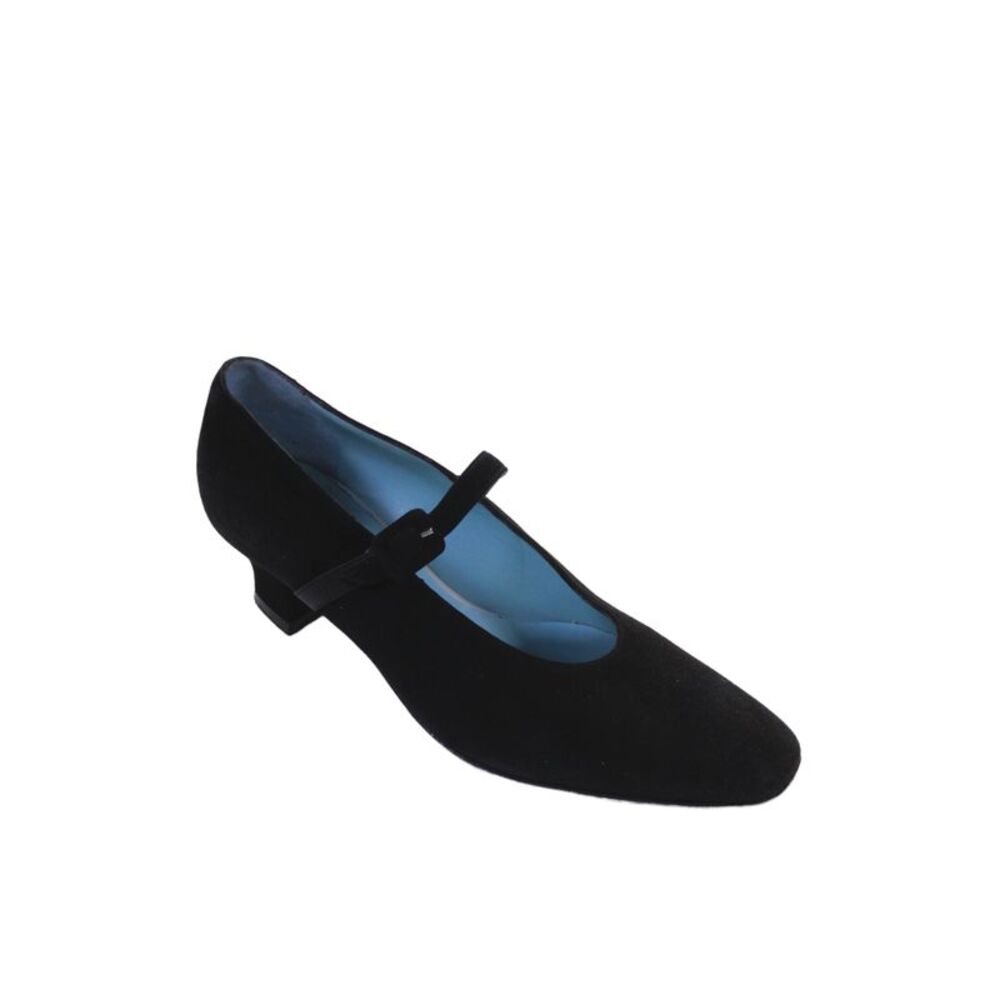 Thierry Rabotin Women's Suede Leather Buckle Closure Shoes Black Size 37